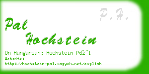 pal hochstein business card